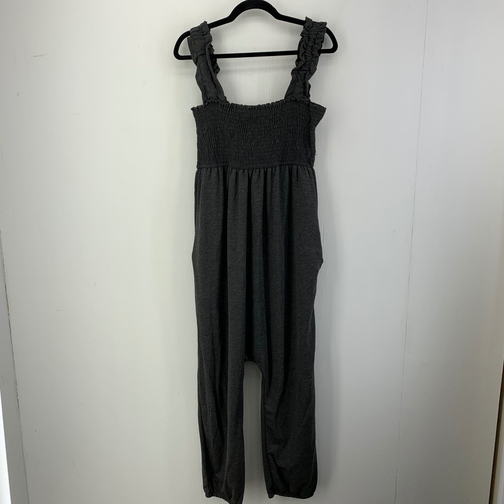 Three Bird Nest Womens Large Smocked Jogger Jumpsuit Harem Slouchy Lagenlook